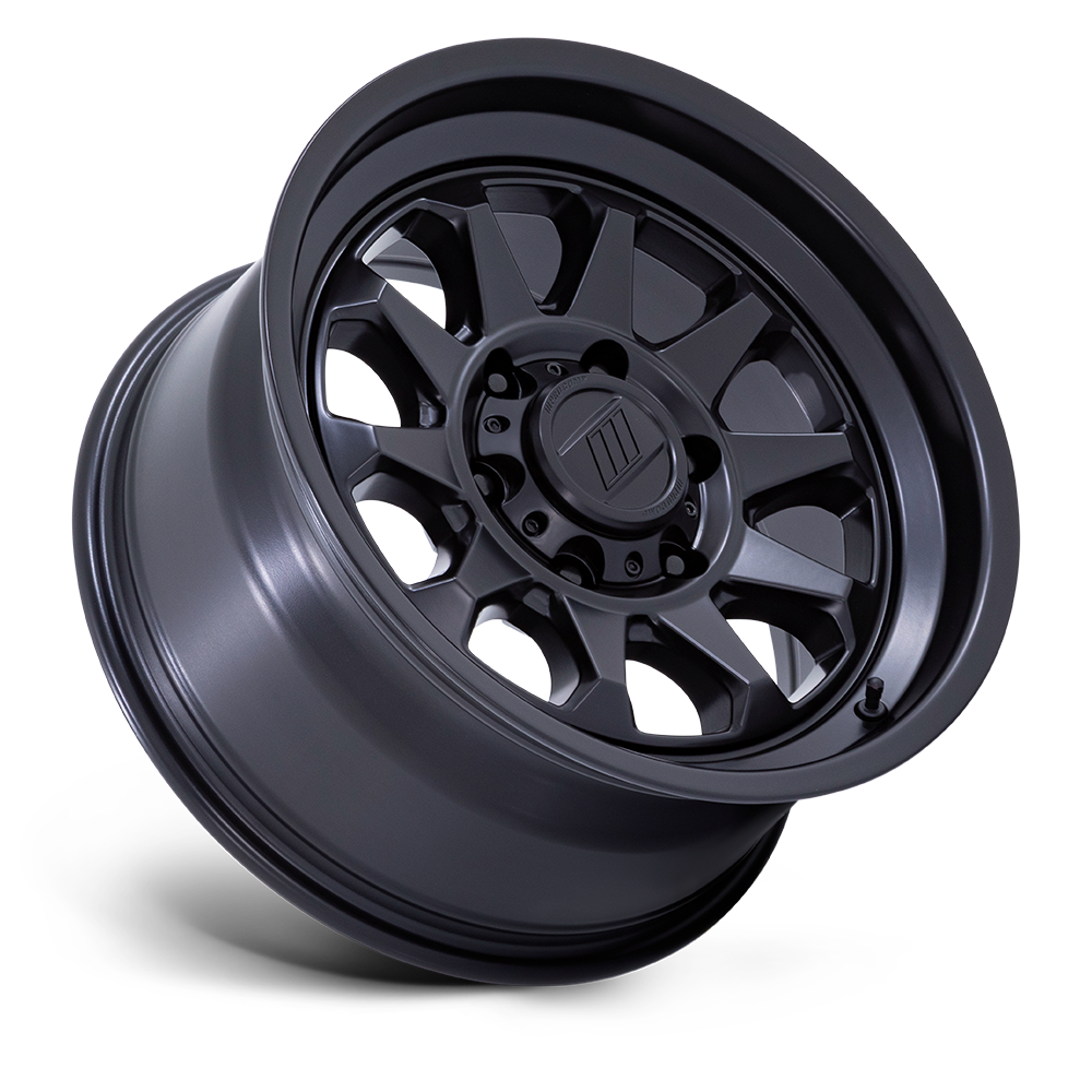 Beacon PA203 Wheel, 17×8 with 5×114.3 Bolt Pattern – Matte Black view 2