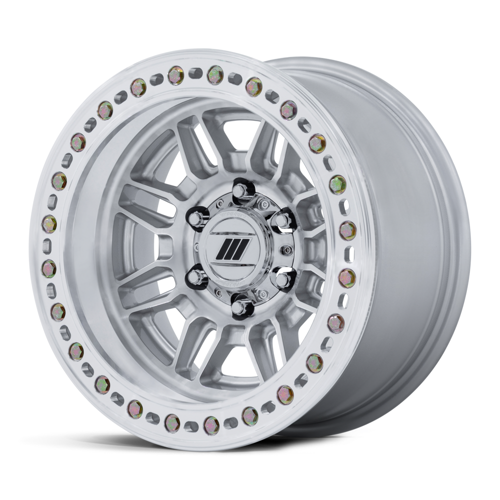 Pro Comp PA208 Wheel, 17X9 with 8×165.1 Bolt Pattern – GLOSS SILVER W/ MACHINED FACE – PA208SD17908001 view 2