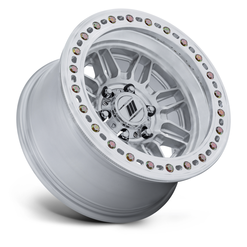 Pro Comp PA208 Wheel, 17X9 with 8×165.1 Bolt Pattern – GLOSS SILVER W/ MACHINED FACE – PA208SD17908001 view 3