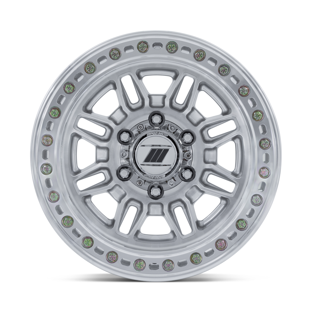 Pro Comp PA208 Wheel, 17X9 with 8×165.1 Bolt Pattern – GLOSS SILVER W/ MACHINED FACE – PA208SD17908001 view 4