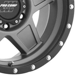 Predator Matte Graphite 17×8.5 6×5.5 4.75BS Offset 0mm Cap P/N 503434200
Procomp Predator Series 35 17×8.5 6×5.5 4.75BS 0mm Off Set Matte Graphite P/N [2635-78583]