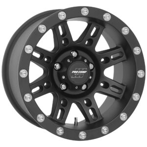 Stryker Matte Black 16×8 5×5 4.5BS Offset 0mm Cap P/N 703154500
Procomp Stryker Series 31 16×8 5×5 4.5BS 0mm Off Set Matte Black P/N [7031-6873]